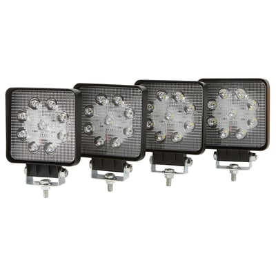 Ironton LED Truck Worklights, 4-Pk., 4in., 1000 Lumens, Clear Lens