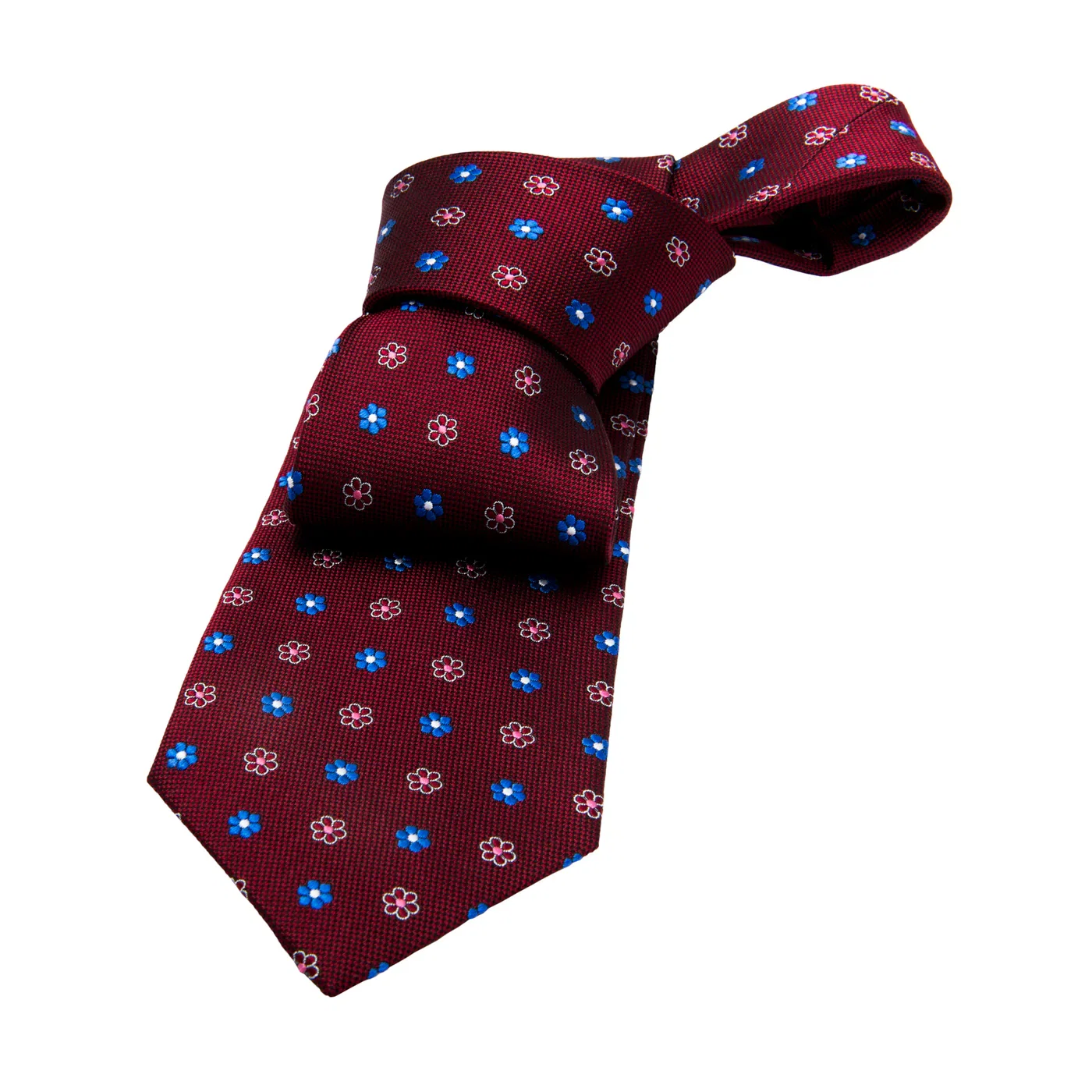 Image of Berkshire Abstract Silk Tie, Burgundy / Blue