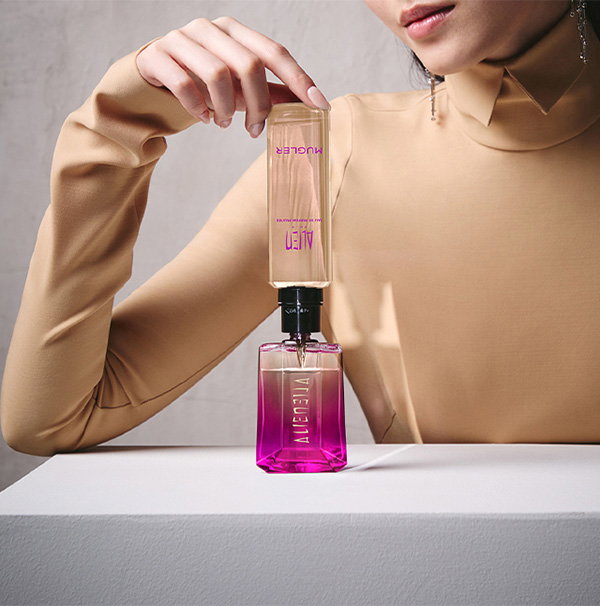 20% off fragrance refills! never run out with refill bottles of your favorite angel & alien fragrances.