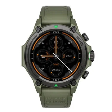 [EU Direct]Black Shark GS3 1.43-inch AMOLED Display GPS 50M Waterproof 21-Days Battery Life bluetooth Call Heart Rate Blood Oxygen Monitor Sleep Monitoring Multi-sport Modes Smart Watch Built-in Flashlight Shark GPT