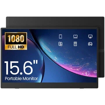 MESWAO 15.6 Inch 1080P IPS Type C Portable Computer Monitor Gaming Display Screen for Smartphone Tablet Laptop PC Game Consoles