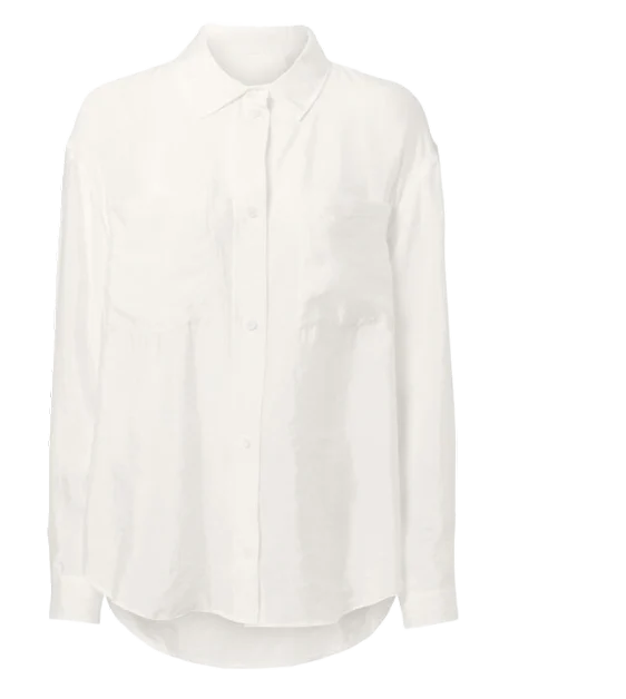 Semi Sheer Golden Hour Button Down Long Sleeve
