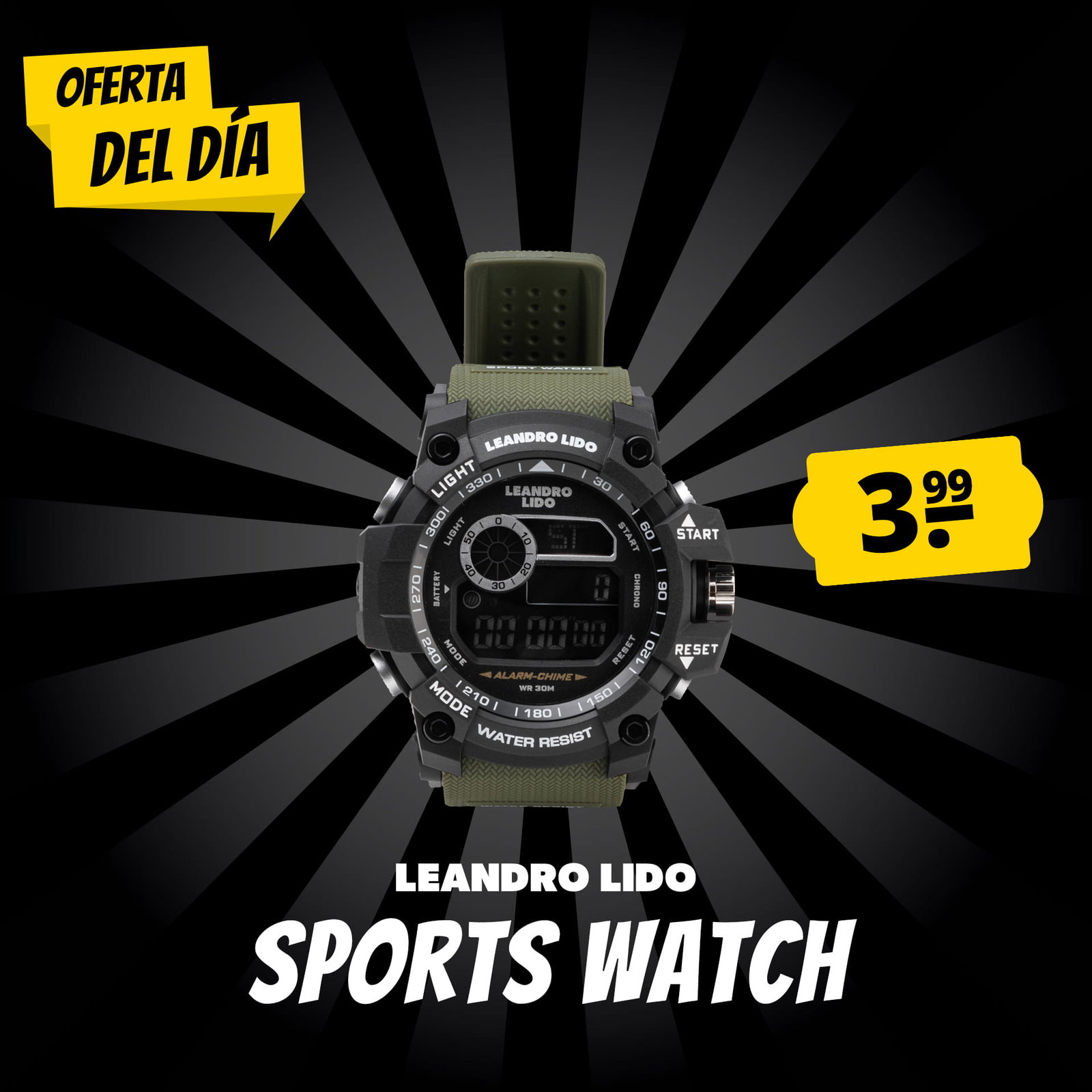 leandro lido palermo unisex reloj deportivo