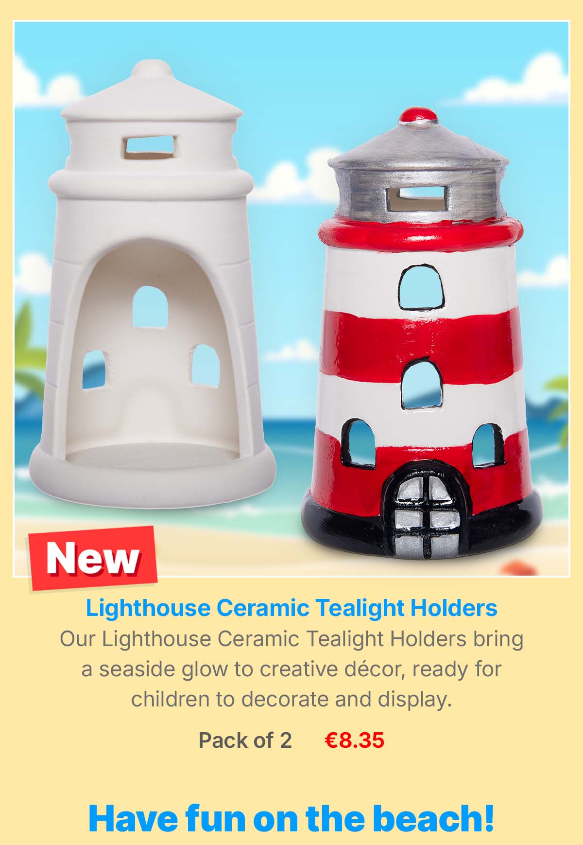 Lighthouse Ceramic Tealight Holders
