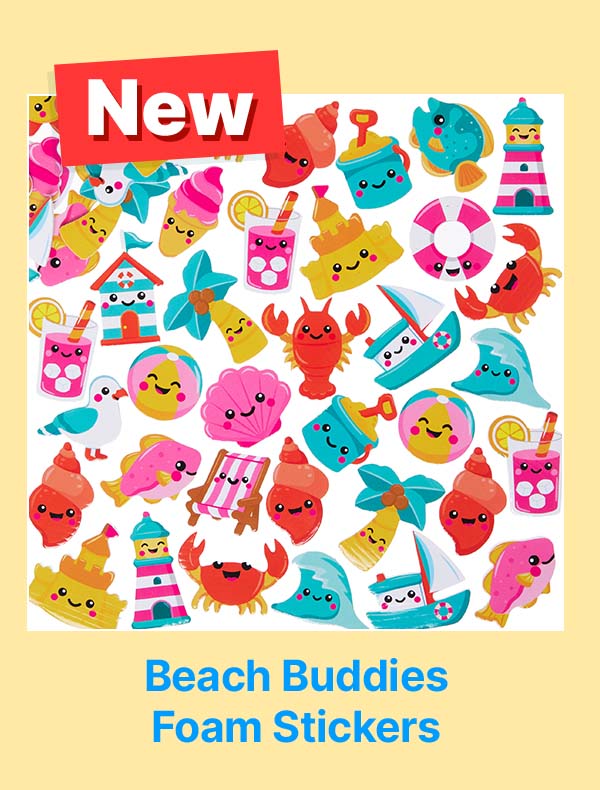Beach Buddies Foam Stickers