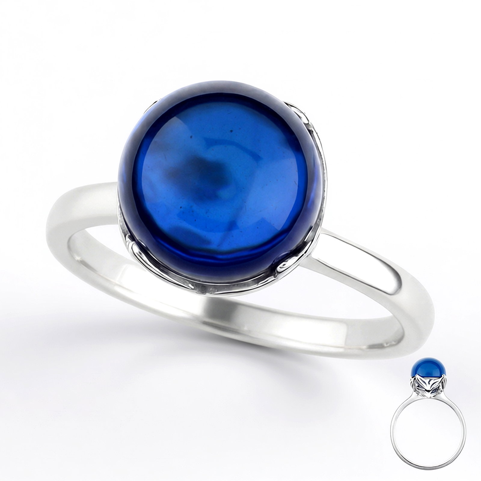 Zilveren ring met een Tanzania robijn