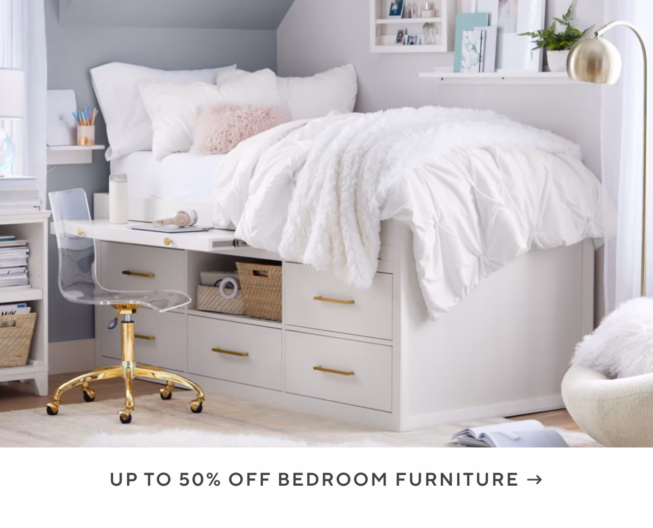 Up to 50% off bedroom furniture