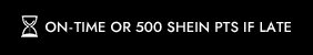 ON-TIME OR 500 SHEIN PTS IF LATE