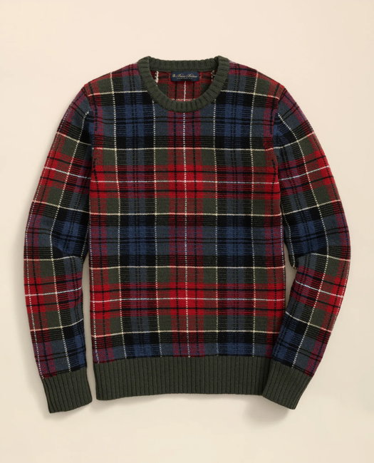 Image of Merino Wool Archive Plaid Intarsia