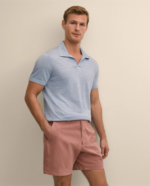 Image of Linen-Cotton-Cashmere Short-Sleeve