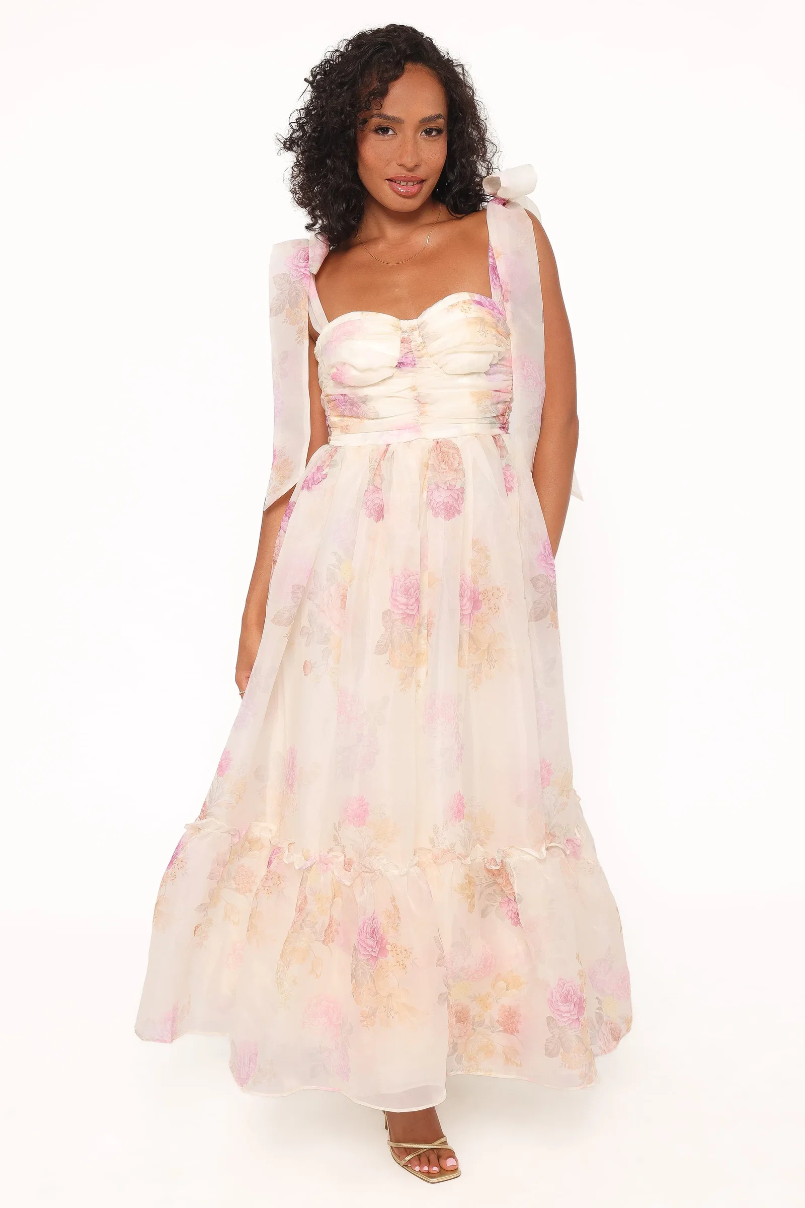 Image of Floret Midi Dress - Yellow Floral