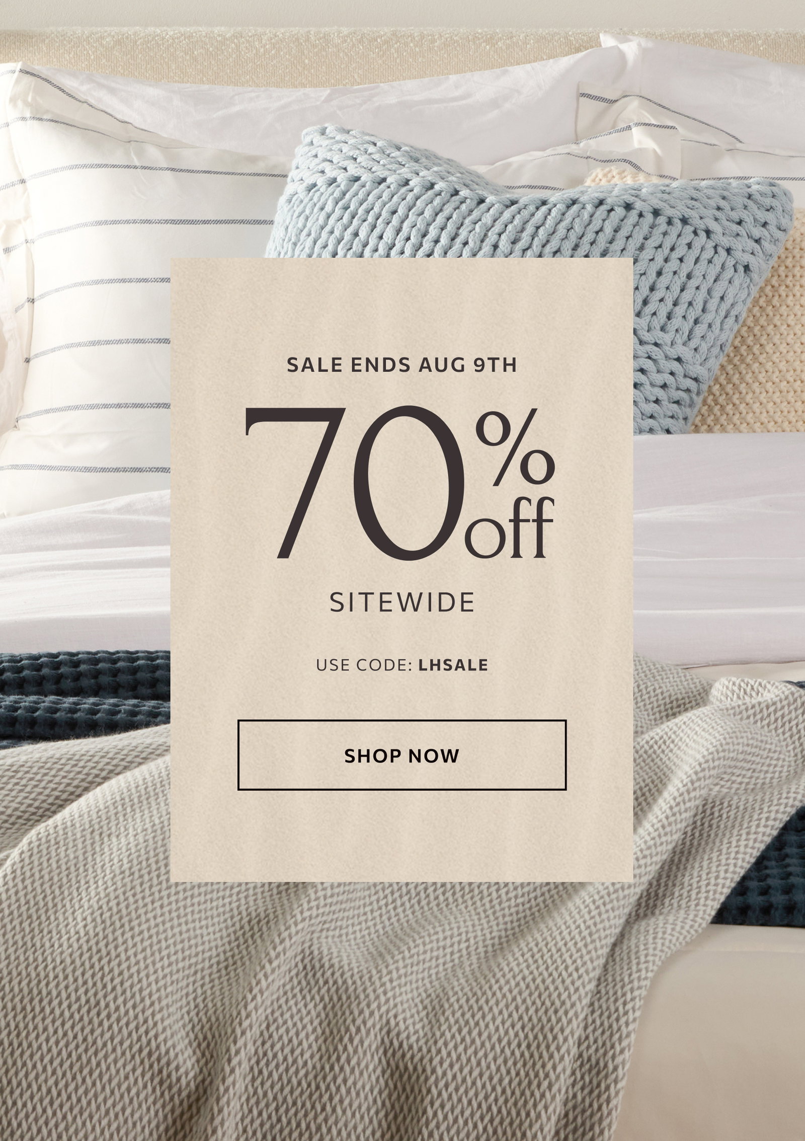 Enjoy 70% off sitewide plus free shipping & returns with offer code LHSALE.