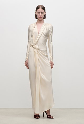 Lea Midi Dress In Ivory