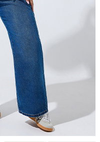 Limited Collection Weste in Blau mit Streifen und ausgestelltem Saum