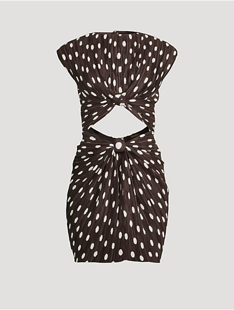 Marilou Cut-Out Mini Dress In Polka Dot Print