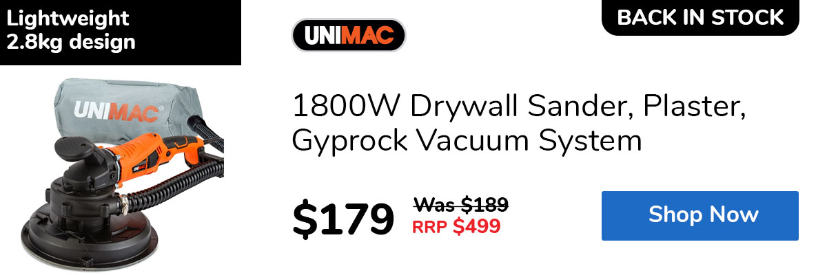 1800W Drywall Sander, Plaster, Gyprock Vacuum System