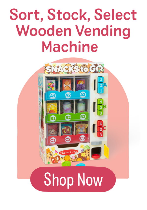 Sort, Stock, Select Wooden Vending Machine Play Set