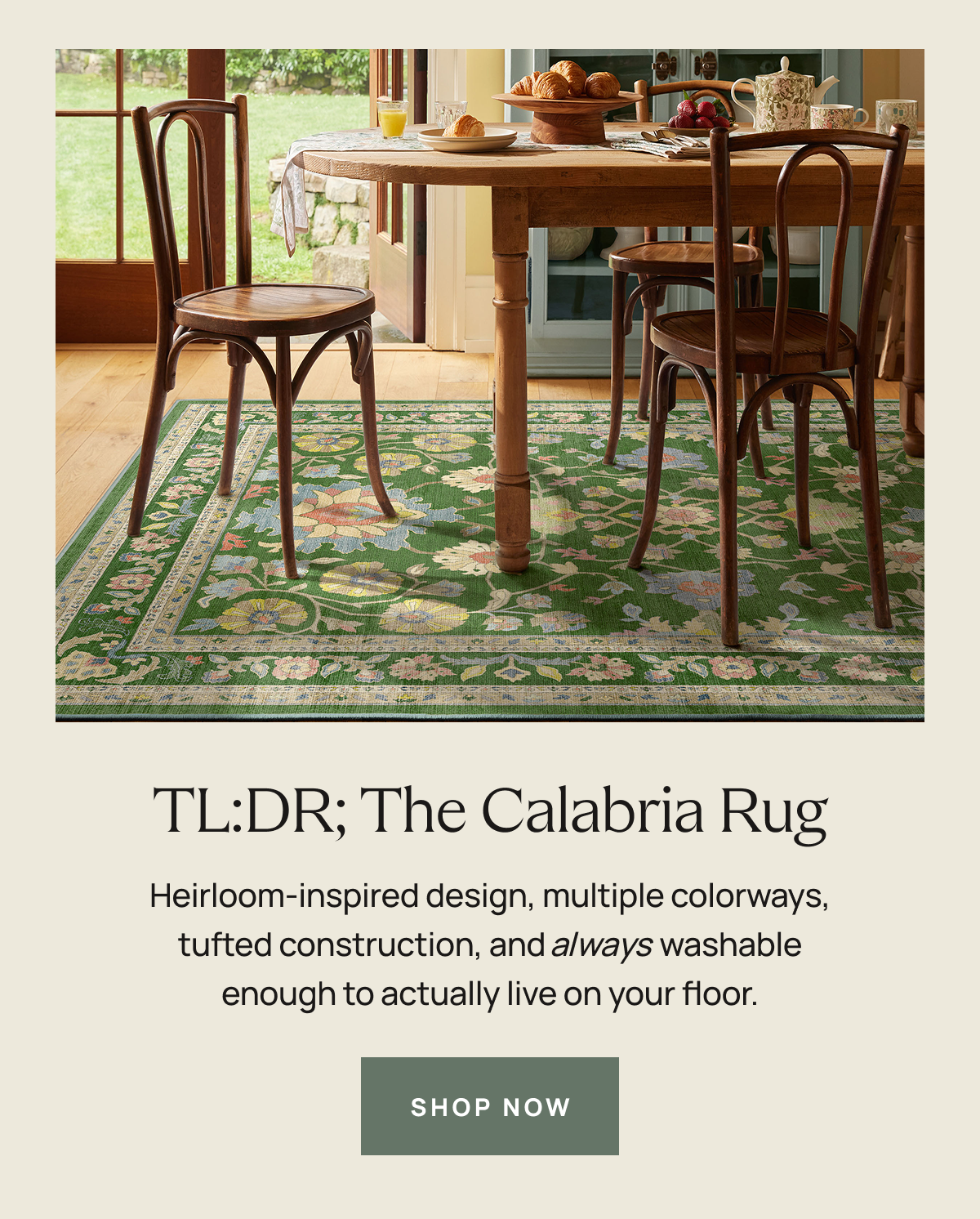 Tl:DR, The Calabria Rug
