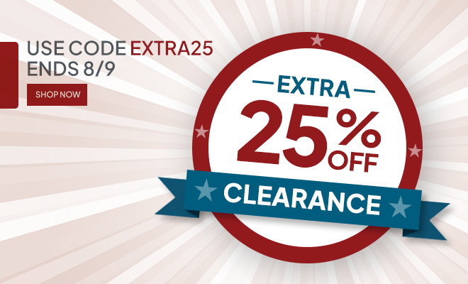 Additional 25% Off Clearance