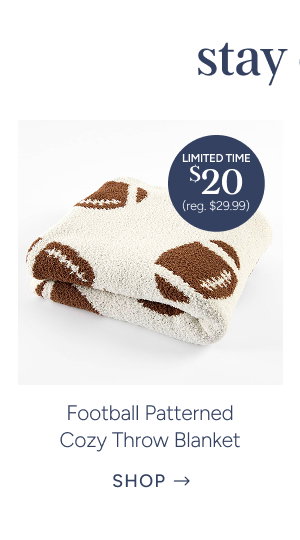 Football Patterned Cozy Throw Blanket