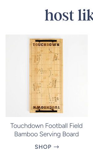 Touchdown Football Field Bamboo Serving Board