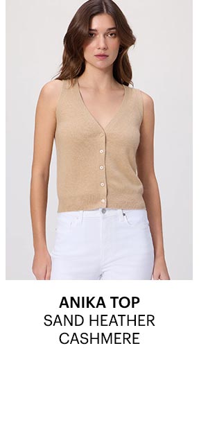Anika Top in Sand Heather Cashmere