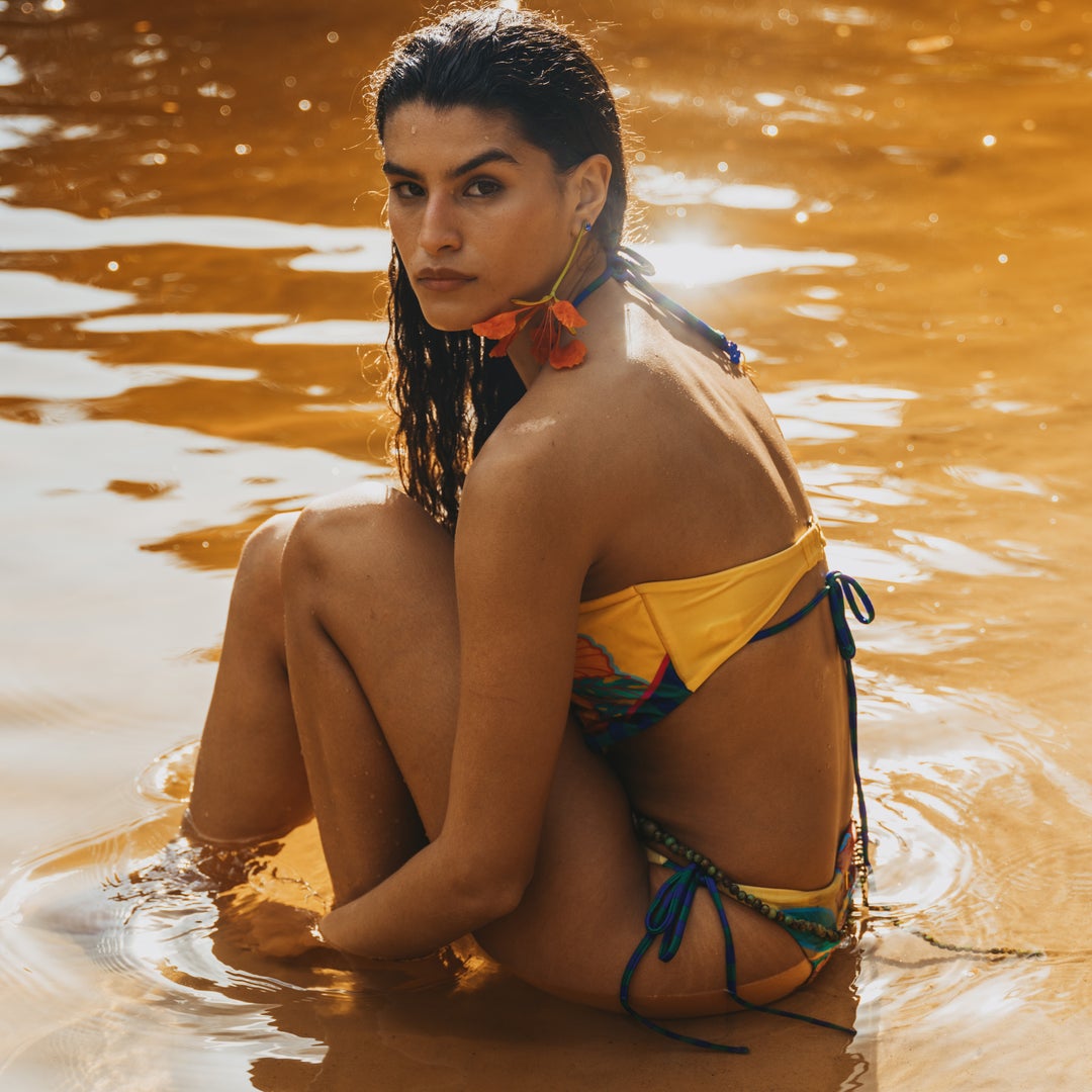 Farm Rio Bliss Revo Tie Side Skimpy Coverage Bikini Bottom