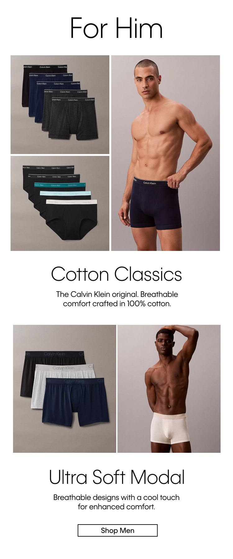 Cotton Classics. Ultra Soft Modal. Shop Men.