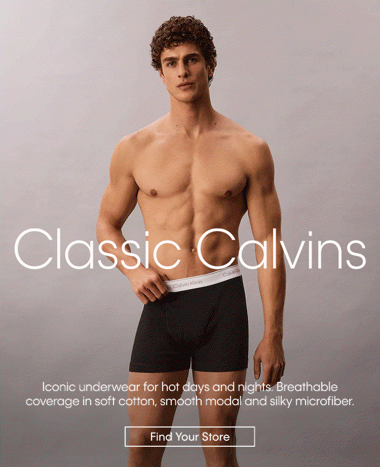Classic Calvins. Iconic underwear for hot days and nights. Breathable coverage in soft cotton, smooth modal ans silky microfiber. Find Your Store.