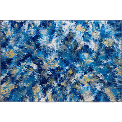 Seville machine washable rug in blue