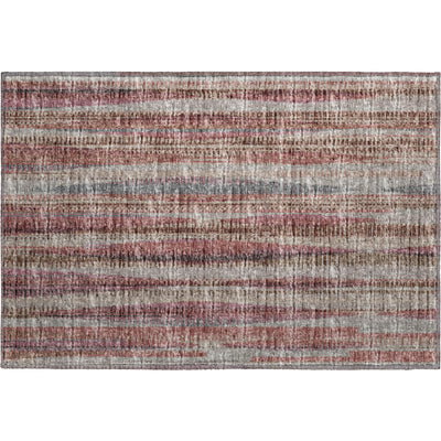 Montevideo machine washable rug in burgundy pink