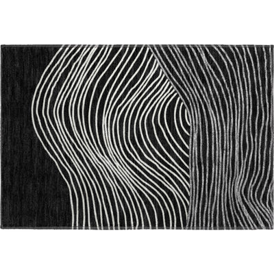 Bern machine washable rug in black