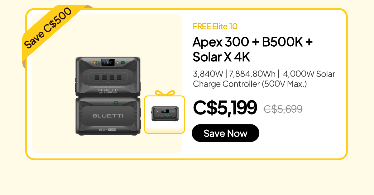 BLUETTI Apex 300+B500K+SolarX 4K , C$5,199