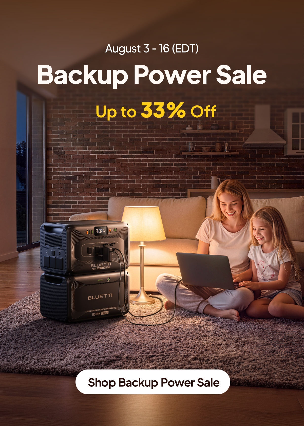 Backup Power Sale Banner