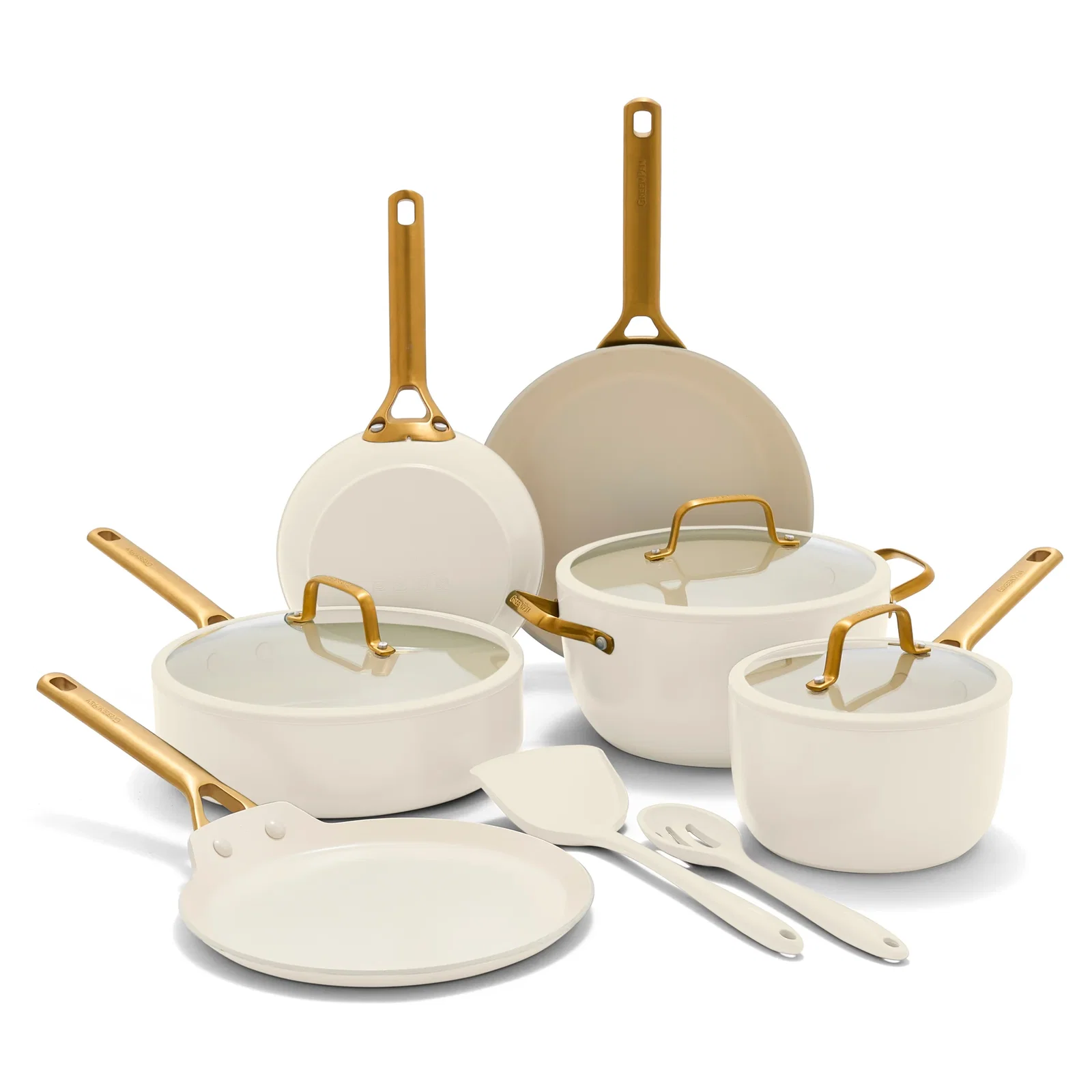 Image of Reserve Pro Ceramic Nonstick 11-Piece Cookware Set | Cream