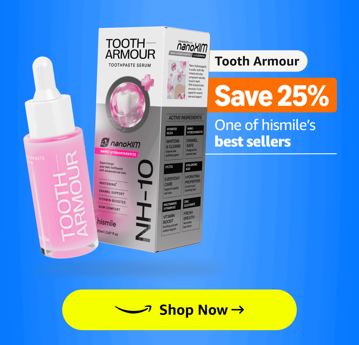 Tooth Armour. Save 25%. One of Hismile's best sellers. Shop Now.