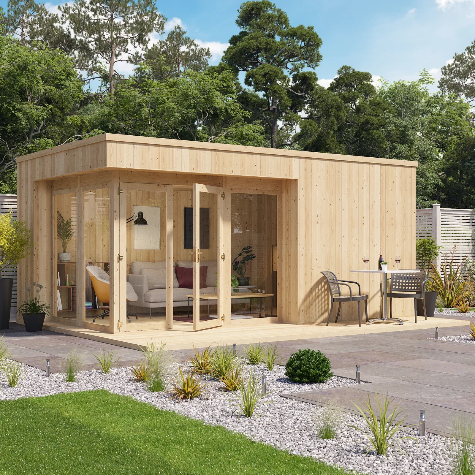 Image of 3x4 BillyOh Dojo E Insulated Garden Building â€“ 5..1m Garden Room with Decking
