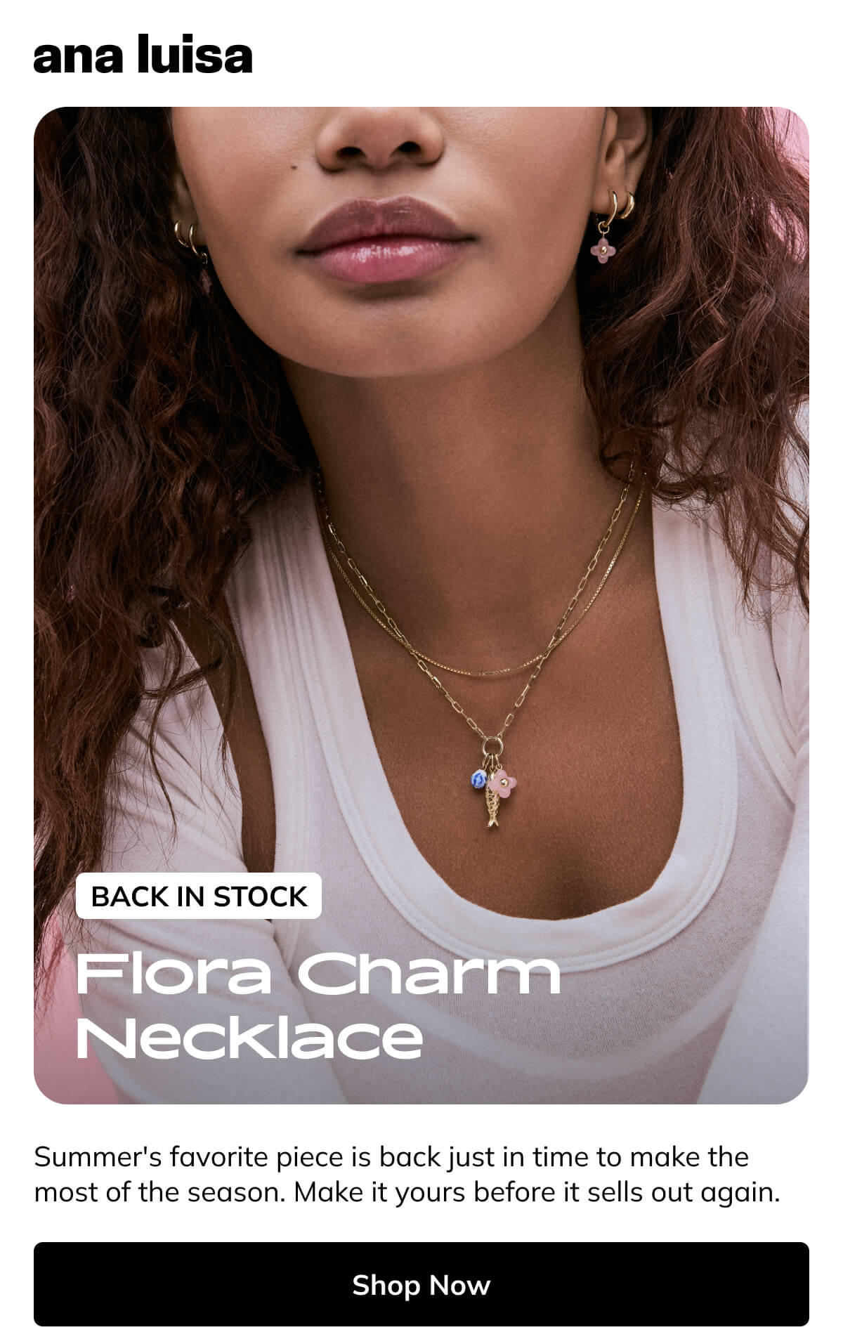 Back in stock - Flora Charm Necklace Back in stock - Flora Charm Necklace