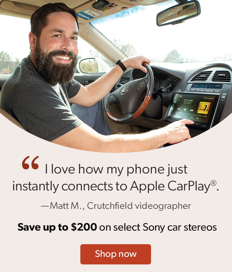 Save up to $200 on select Sony car stereos.