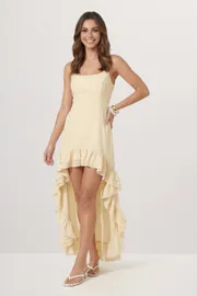 Premium Chiffon Ruffle Maxi  Dress