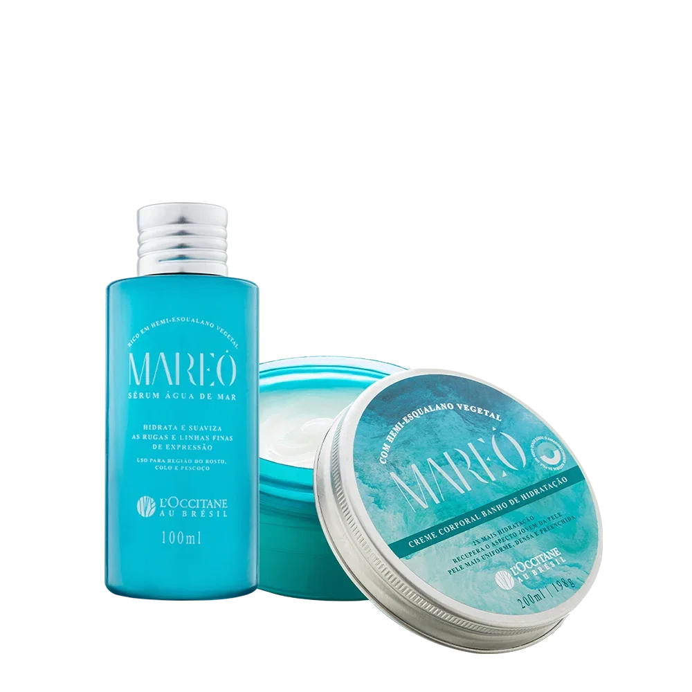 Combo Cuidados Mareô: Creme Corporal Banho de Hidratação +  Sérum Água de Mar