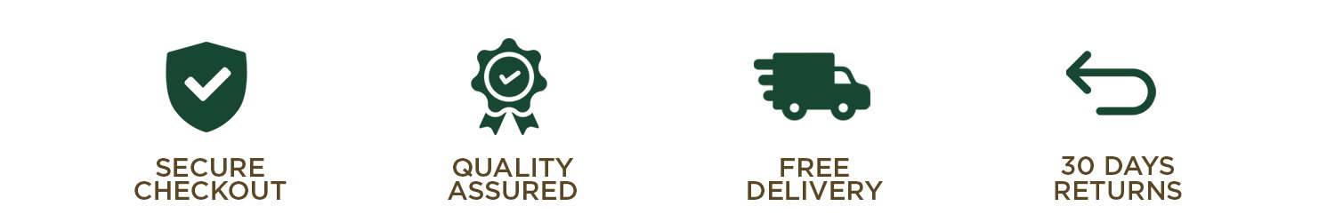 Secure Checkout | Quality Assured | Free Delivery | 30 Days Returns
