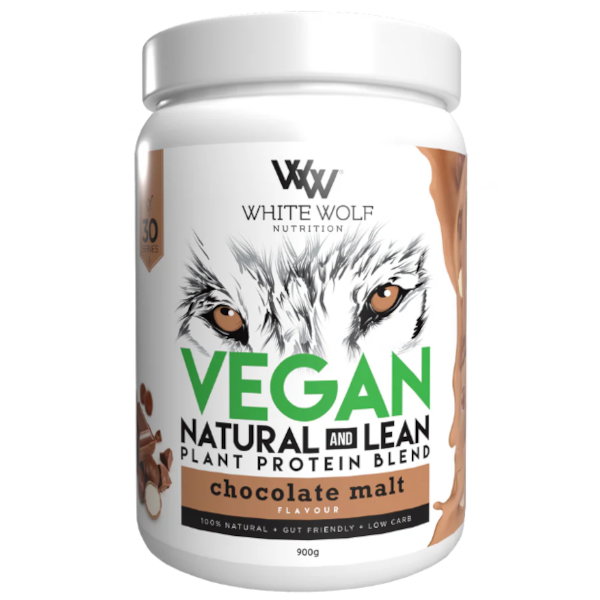 White Wolf Vegan Plant Protein Blend Chocolate Malt 900g