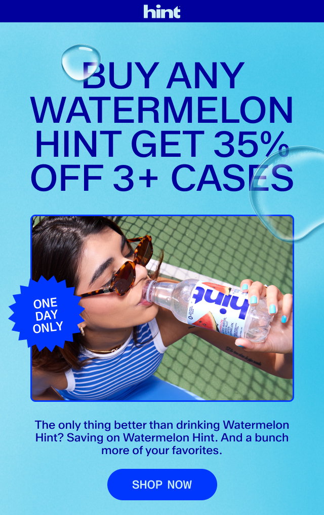 It's National Watermelon Day! To spoil you, we're giving you 35% off any 3+ cases when you order watermelon!