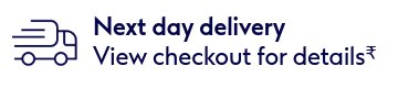 Next day delivery. View checkout for details.
