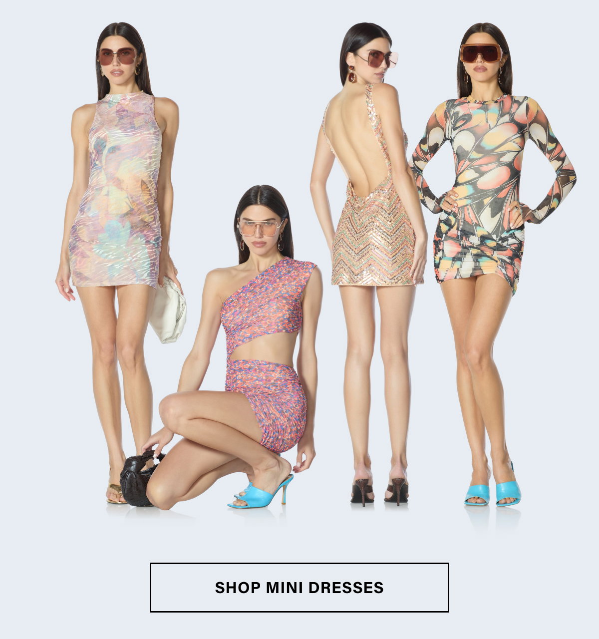 GARCIA DRESS, SINCLAIR DRESS, WEAVER DRESS, MIRZA DRESS. SHOP MINI DRESSES