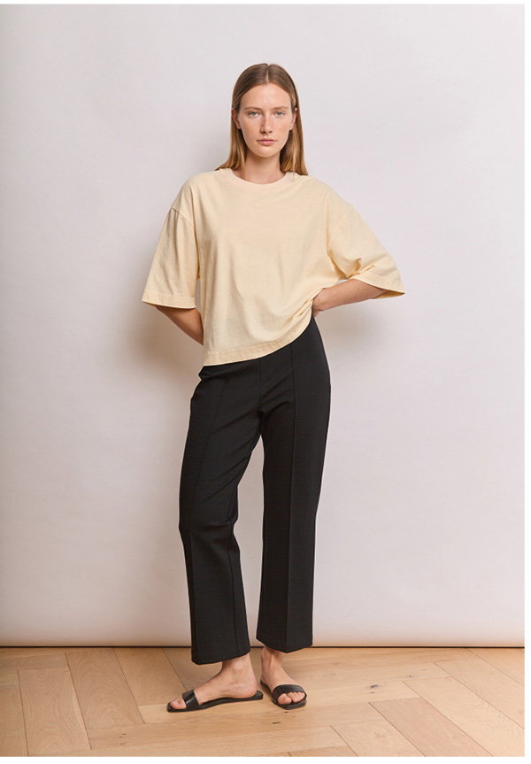 Jac + Jack Archive Cotton Linen Tee - Ecru