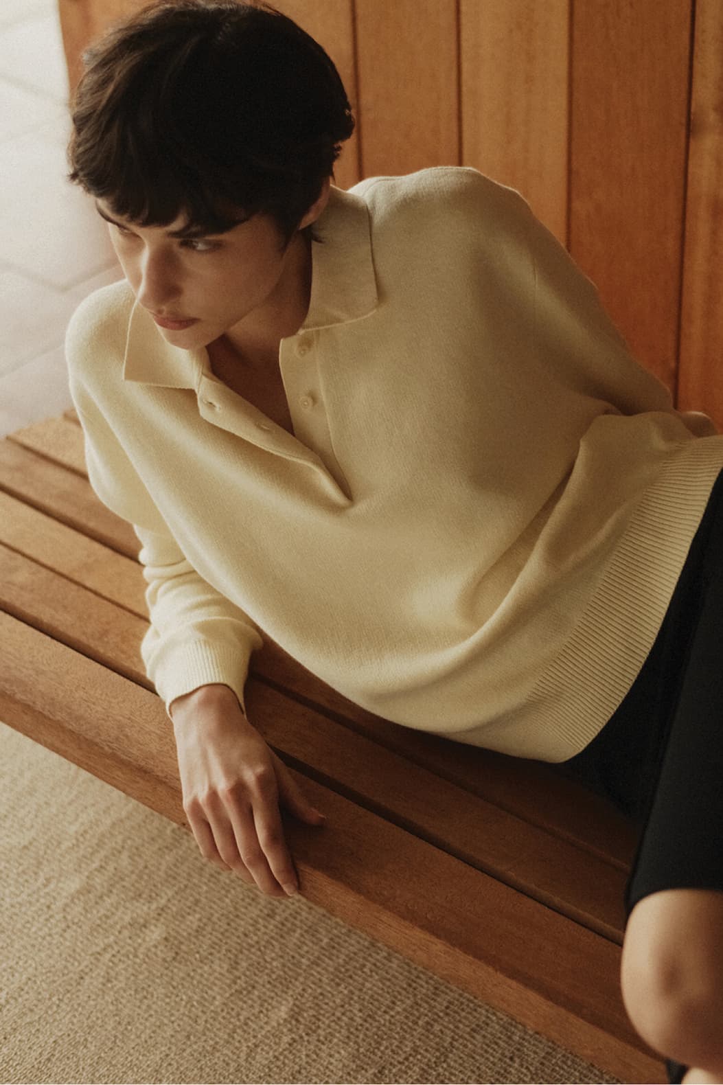 Jac + Jack Scout Organic Cotton Cashmere Polo - Banana