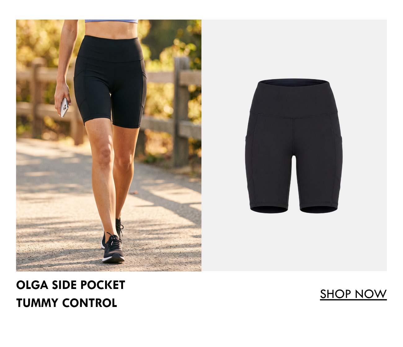 Olga Side Pocket Tummy Control Bermuda