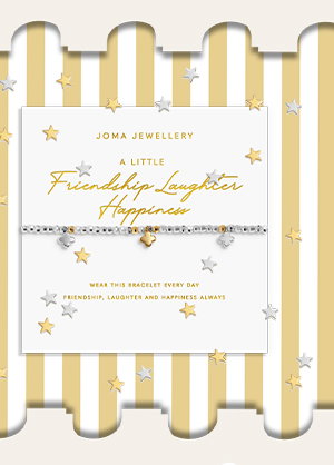 Sparkle Confetti A Little 'Friendship, Laughter, Happiness' Bracelet In Silver and Gold Plating